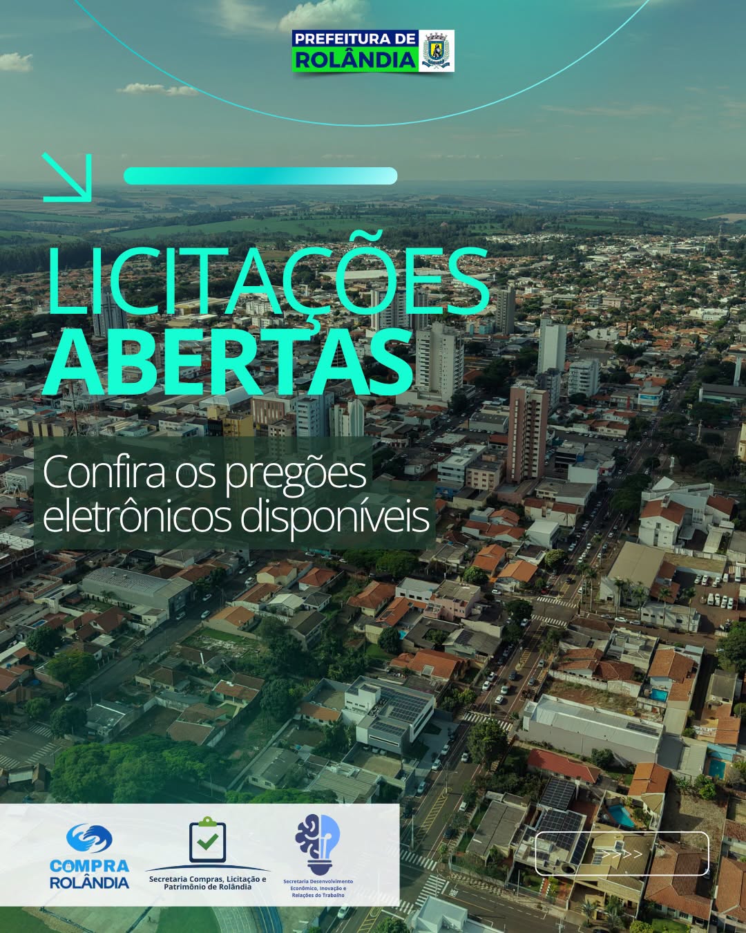 Compra Rolândia divulga novos pregões com mais de R$ 7,3 milhões em oportunidades