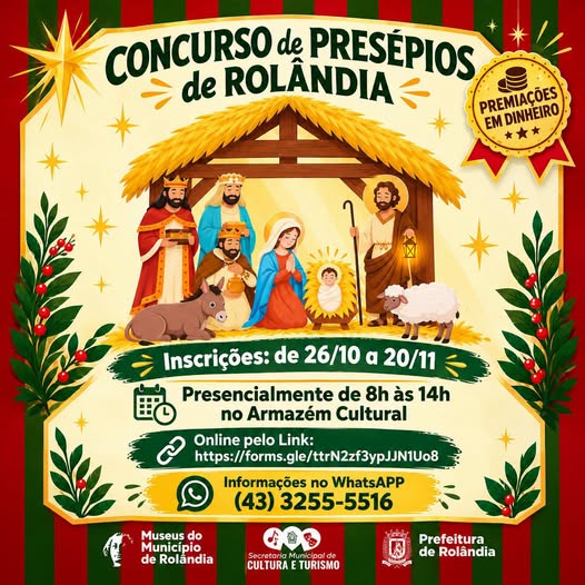 Inscrições para o concurso de presépio